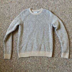 Old Navy Two-Tone Ribbed Wool-Blend Crewneck Sweater